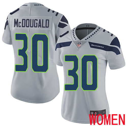 Seattle Seahawks Limited Grey Women Bradley McDougald Alternate Jersey NFL Football #30 Vapor Untouchable->women nfl jersey->Women Jersey